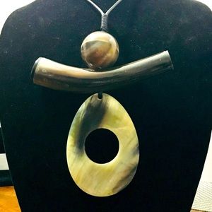 Handmade Horn Necklace from Vietnam.